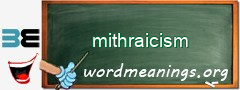 WordMeaning blackboard for mithraicism